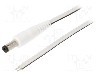 Cablu alimentare DC, cabluri, DC 5,5/2,1 mufa, alb, 0,5m, WEST POL - P21-TT-T050-050WH