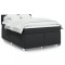 vidaXL Pat box spring cu saltea, negru, 140x190 cm, piele ecologică 3286120