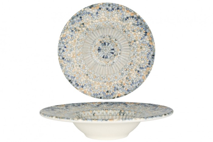 Bonna Farfurie cu paste - Luca Mosaic - Por&Aring;&pound;elan - 24 cm (270cc) - set de 2
