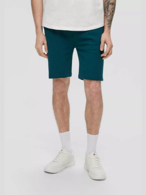 Pantaloni scurti sport barbati din bumbac cu croiala Regular fit verde inchis M, Verde inchis, M INTL foto