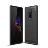 Husa SONY Xperia 1 - Luxury Carbon TSS, Negru