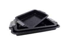 Royalty Line Set de tavi antiaderente cu acoperire din marmura, negru, 3 piese Handy KitchenServ foto