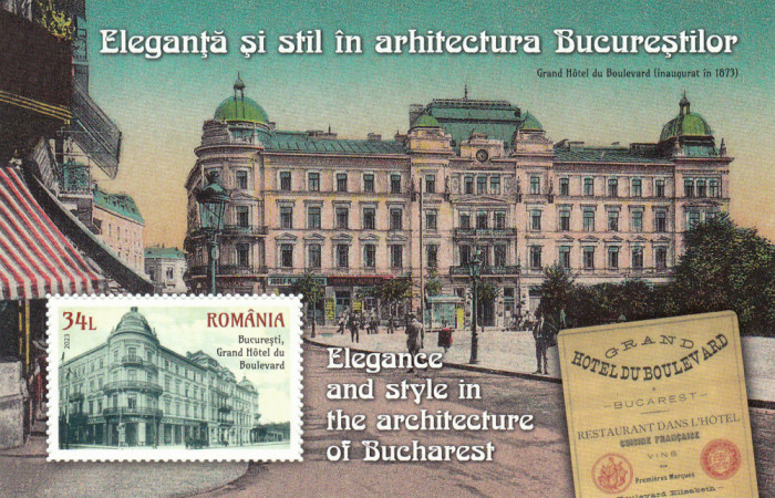 ROMANIA 2023 - ELEGANTA SI STIL IN ARHITECT. BUCURESTILOR, COLITA - LP 2426a