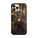 Husa compatibila cu Apple iPhone 14 Plus model Baby Groot, Silicon, TPU, Viceversa, Transparent, Carcasa