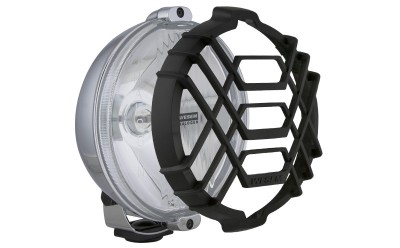 Proiector auto Wesem 12/24V bec H3, 152x81mm rotund, sticla alba si carcasa cromata, cu lumina de drum , 1 buc. foto