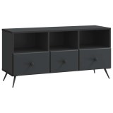 vidaXL Cabinet TV cu sertar Negru 102 x 34,5 x 50 cm Lemn prelucrat 895596