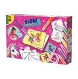 Cumpara ieftin Set creativ SES Creative - Carioci cu aerograf, unicorni