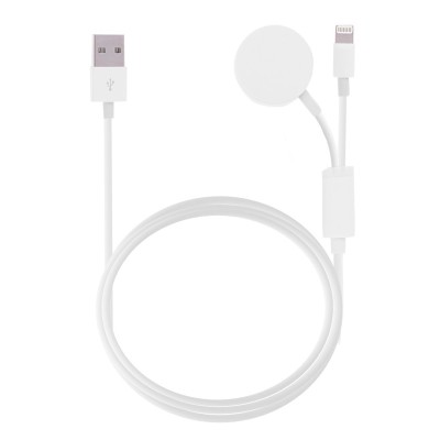 Cablu Date si Incarcare USB la Lightning OEM Magnetic Multifunctional, 1 m, Alb foto
