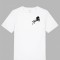 Tricou imprimat alb, cal, bumbac 100%