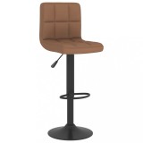 vidaXL Scaun de bar, maro, material textil