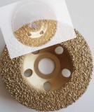 Disc oala placat cu carburi metalice &Oslash; 115 mm garnulatia Medie lateral
