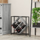 vidaXL Raft pentru vin Gri Sonoma 51x18x52,5 cm Lemn aglomerat