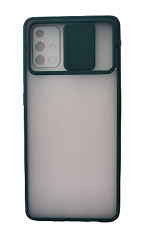 Huse siliconcu protectie camera slide Samsung Galaxy A51 , Verde foto