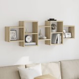 VidaXL Raft de perete, stejar sonoma, 129x18x42 cm, lemn prelucrat 853220