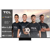 Televizor MiniLed TCL 85C845, 214 cm, Smart Google TV, 4K Ultra HD, 100hz, Clasa G