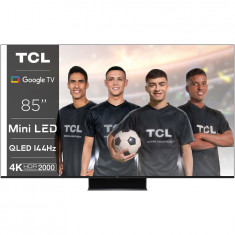 Televizor MiniLed TCL 85C845, 214 cm, Smart Google TV, 4K Ultra HD, 100hz, Clasa G