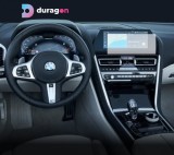 Folie protectie display navigatie Duragon, din silicon, pentru BMW Seria 8 2022+, mata, anti-amprenta, kit instalare