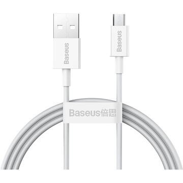 Cablu date Baseus Superior Series CAMYS-A02, USB la Micro USB, Fast Charge, 2A, lungime 1 m, alb foto
