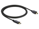 Cablu DELOCK USB 2.0 Mini B la USB C Aurit 1m Negru 83603