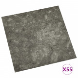 Cumpara ieftin Placi Pardoseala PVC Autoadezive Gri 5.11mp, 55 Bucati, 30.5x30.5cm, Antiderapante, Impermeabile, Rezistente Uzura