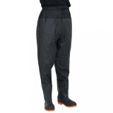 vidaXL Pantaloni cu talie &icirc;naltă cu cizme, negru, mărimea 45