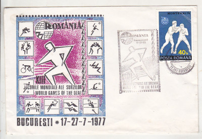 bnk fil Plic ocazional Jocurile mondiale ale surzilor Bucuresti 1977 foto