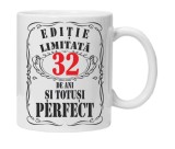 Cana alba personalizata &quot;editie limitata&quot;, 32 ani, INOVATIX&reg;. 330ml