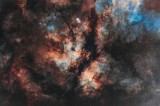 Tablou Canvas, "Misterul nebuloasei din ad&acirc;ncurile cosmosului", Nebuloasă, Stele, Culoare, &Icirc;ntuneric, Cosmos, Mister, Lumină, Univers, Spațiu, 39 x 26