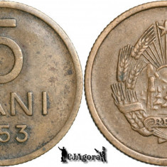 1953, 5 Bani - RPR - Romania