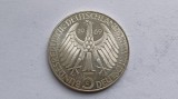 Moneda Argint Germania 5 Mark 1969, 150 ani Theodor Fontane