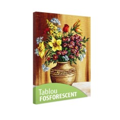 Tablou fosforescent Flori din gradina - 30 cm x 20 cm