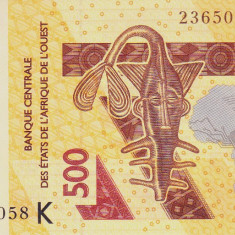 Bancnota Statele Africii de Vest 500 Franci 2023 - P719Ka UNC ( Senegal )