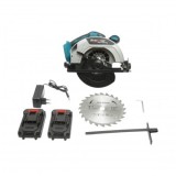 Fierastrau circular de mana 1000W cu 2 baterii litiu 21V/1.5Ah, disc 185mm, taiere unghi 0-45&deg;, turatie 3900rpm Breckner Germany