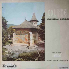 Disc vinil, LP. COLINDE (ROMANIAN CAROLS)-CORUL DE CAMERA MADRIGAL