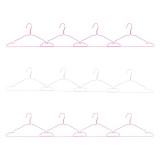 Umerase metalice, Set 12 buc, 42 cm, Multicolore, CMCLASS