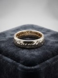 Inelul Unic din Argint 925 Placat cu Aur, Inspirat din Lord of the Rings