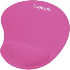Mouse Pad LogiLink ID0027P, ergonomic cu gel (Roz) foto