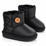 Cumpara ieftin Cizme negre pentru fetita, Superbaby, Model Nasturel, piele ecologica (Marime