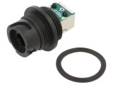 Adaptor PIN 8 Cat 5e ODVA plastic 8p8c IP67 drept