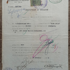 Certificat de origine a marfii, destinatia Constanta, Chio, Grecia 1936