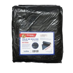 Set 5 buc. folie mulcire, anti buruieni 1x20m, 15 microni, neagra neperforata, protectie UV Breckner Germany