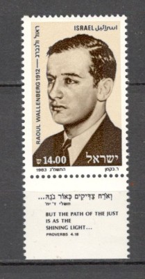 Israel.1983 R.Wallenberg:diplomat-cu tabs MI.304 foto