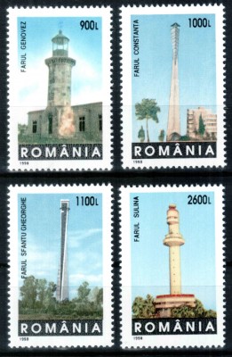 Romania 1998, LP 1474, Faruri, seria, MNH! foto
