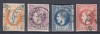ROMANIA 1868 LP 21 LP 22 LP 23 LP 24 REGELE CAROL I CU FAVORITI EMISIUNEA a II-a SERIE STAMPILATA, Stampilat