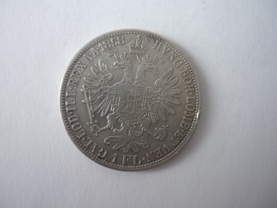 1 FLORIN 1858 &amp;quot;A&amp;quot; ARGINT ***** foto