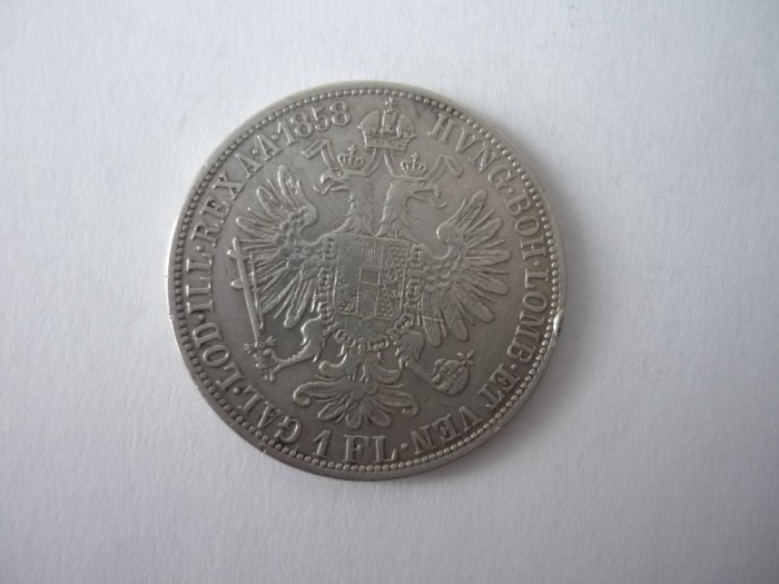 1 FLORIN 1858 &quot;A&quot; ARGINT *****