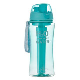 Sticla pentru bauturi cu recipent gheata,plastic,verde menta,480 ml, Oem