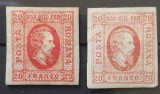 Romania 1865 - 2 x Alexandru-Ioan Cuza,Lp.17