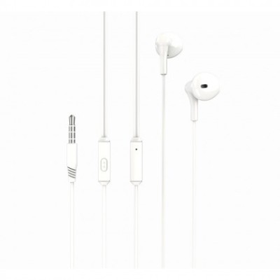 CASTI AUDIO HANDSFREE STEREO XO-EP39, JACK 3,5MM, ALB BLISTER foto