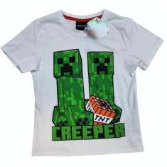 Tricou Minecraft ORIGINAL Creeper TNT 5-12 ani + Bratara CADOU !!